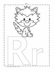 The Letter R Coloring Page